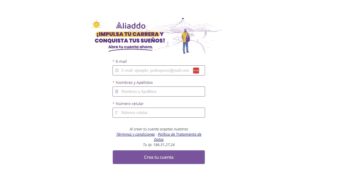 Plan estudiante de Aliaddo